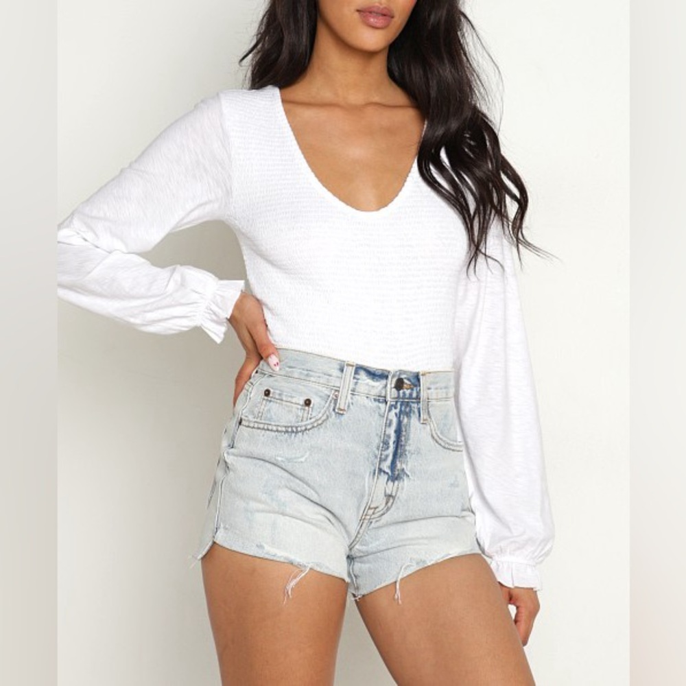 Pistola Light Blue Jean Shorts | Pistola Kylee Relaxed High Rise